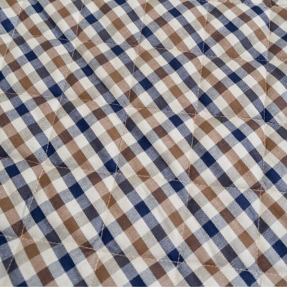 Aquascutum Jacket Zip Up Coat England Plaid Lined Vintage Mens Small - Picture 16 of 16